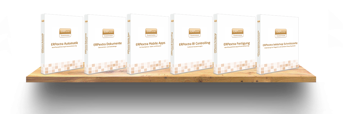 ERPextra Zusatzmodule - Modulsystem für die Erweiterung von ERP-complete